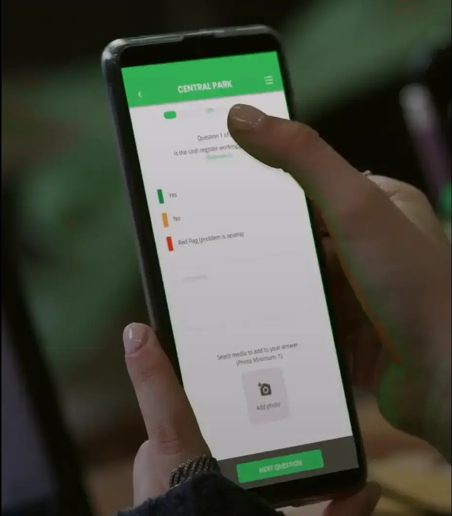 Nimbly mobile app interface
